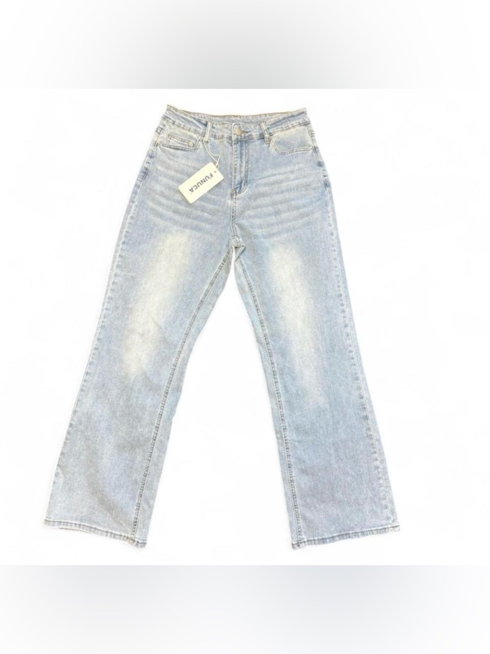 FUNUCA Straight Leg Jeans High Waisted Boyfriend Denim Pants Womens size 6 NEW